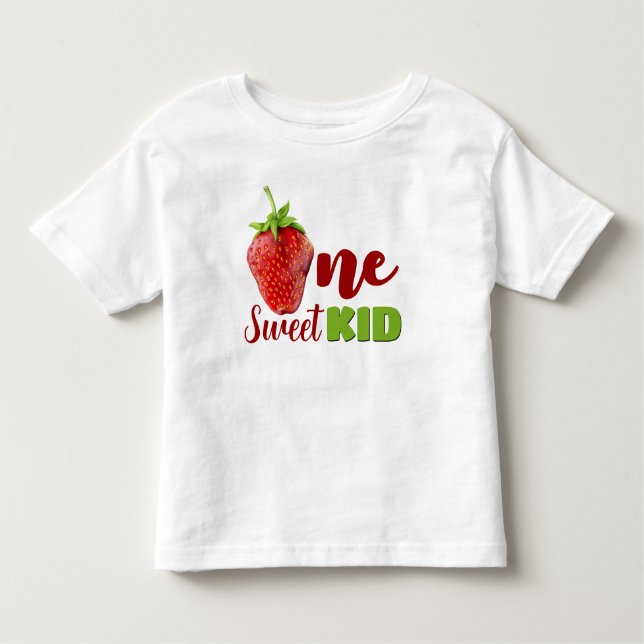 Strawberry ONE zum ersten Geburtstag Kleinkind T-shirt (Vorderseite)