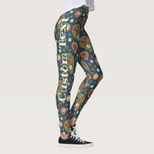 Strawberry Paisley Pattern Leggings
