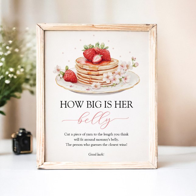 Strawberry Pancake Baby Brunch Belly Zeichen Poster (Von Creator hochgeladen)