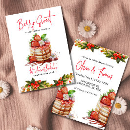 Strawberry Pancake Beere Sweet Baby Dusche Einladung