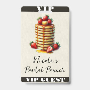 Strawberry Pancakes Stack Bridal Brunch VIP Pass Ausweis