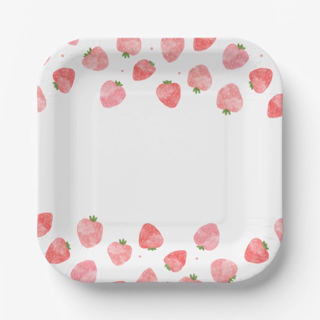 Strawberry Paper-Teller Pappteller (Vorderseite)