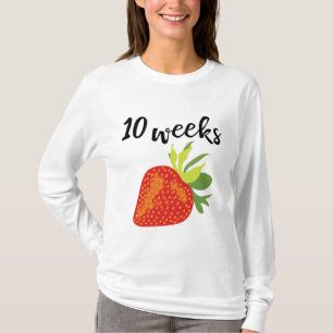 Strawberry passt Weeks Baby Due Date T-Shirt
