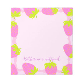 Strawberry Pastel Pink Notizblock