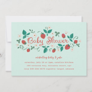 Strawberry Patch Baby Dusche Einladung