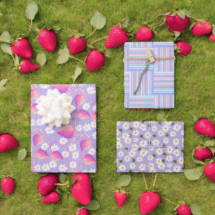 Strawberry Patch Psychedelic Geschenkpapier Set