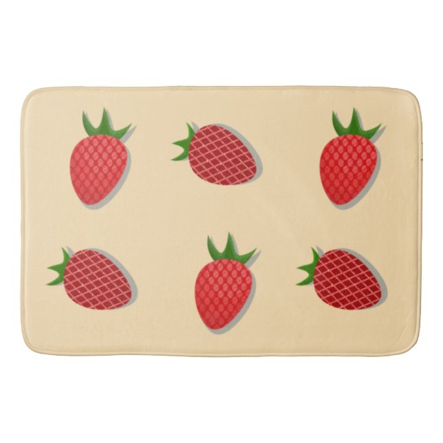 Strawberry pattern for fruit summertime good vibes badematte (Vorderseite)