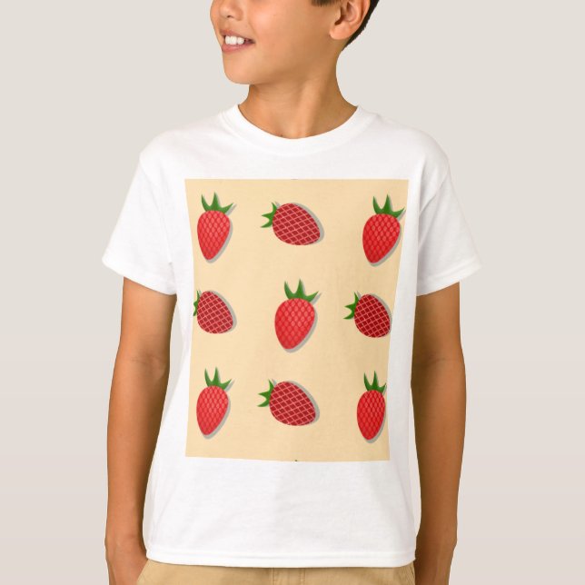 Strawberry pattern for fruit summertime good vibes T-Shirt (Vorderseite)