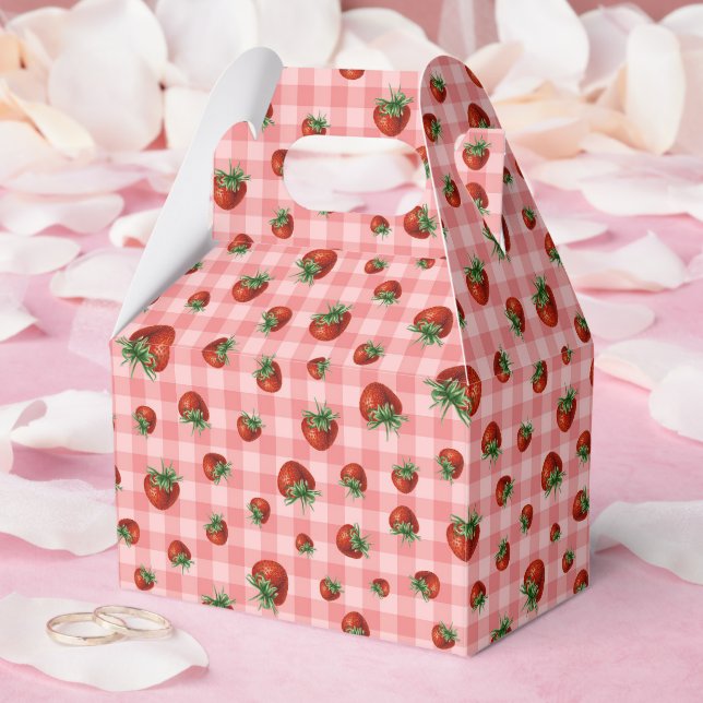 Strawberry Pattern Geschenkschachtel (Hochzeit)