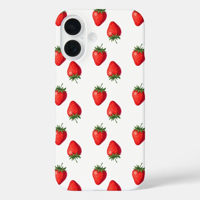 Strawberry Pattern iPhone Case (Rückseite)