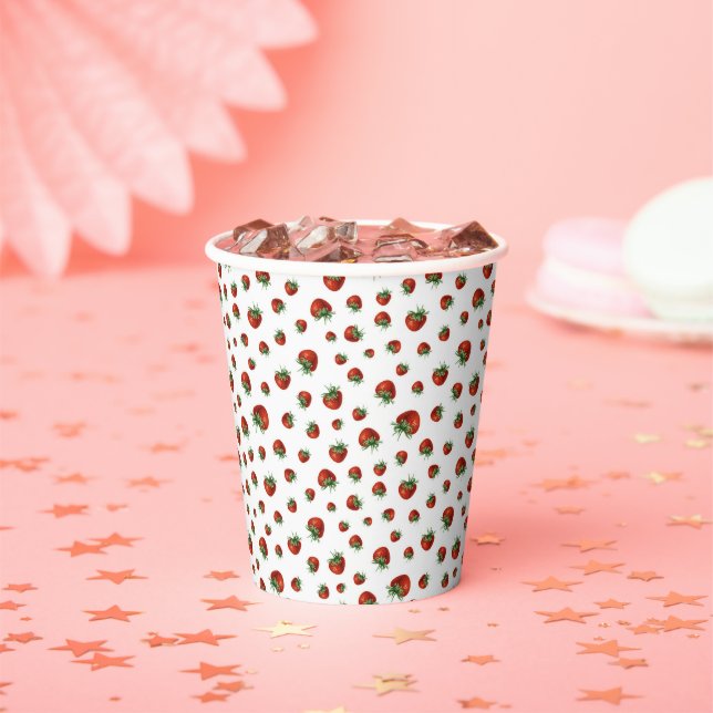 Strawberry Pattern Pappbecher (Insitu)