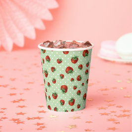 Strawberry Pattern Pappbecher