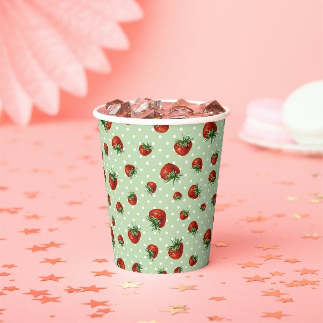 Strawberry Pattern Pappbecher (Insitu)