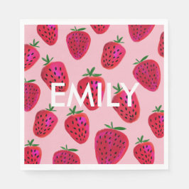 Strawberry Pattern Personalisiert Napkins Serviette