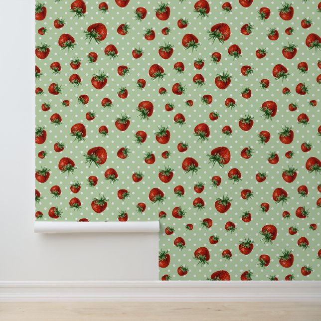 Strawberry Pattern Tapete (Anwendung)