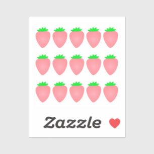 Strawberry Patterns Art Pink Baby Dusche Geburtsta Aufkleber