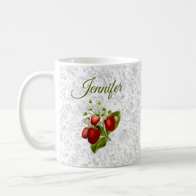 Strawberry Personalisiert Coffee Tasse Cup (Links)