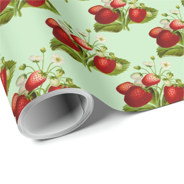 Strawberry Personalisiert Kitchen Tee Pot Geschenkpapier (Rolleneckpunkt)