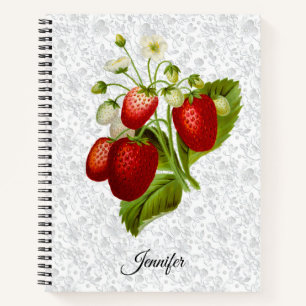 Strawberry Personalisiert Spiral Notebook Notizbuch