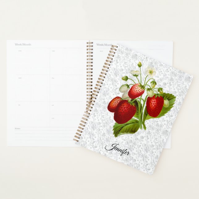 Strawberry Personalisiert Spiral Planner Notebook Planer (Anzeige)