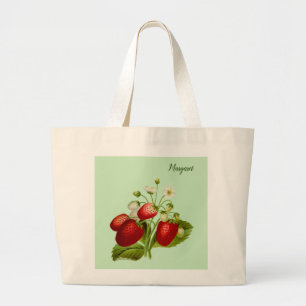 Strawberry Personalisiert Tote Bag Jumbo Stoffbeutel