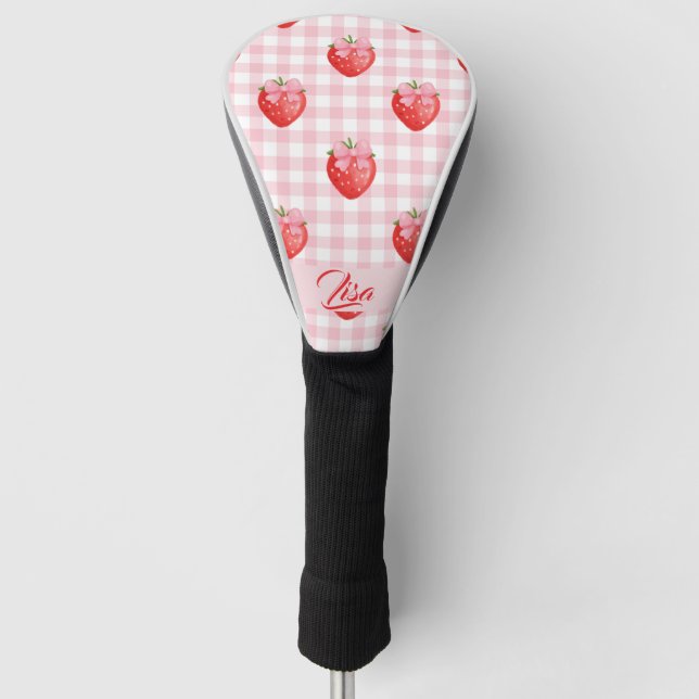 Strawberry Personalized Golf Head Cover Golf Headcover (Vorderseite)