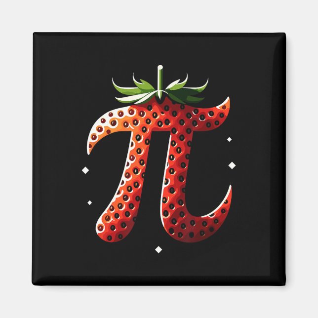 Strawberry Pi Day Funny Mathe Lehrer Student 3.14 Magnet (Vorne)