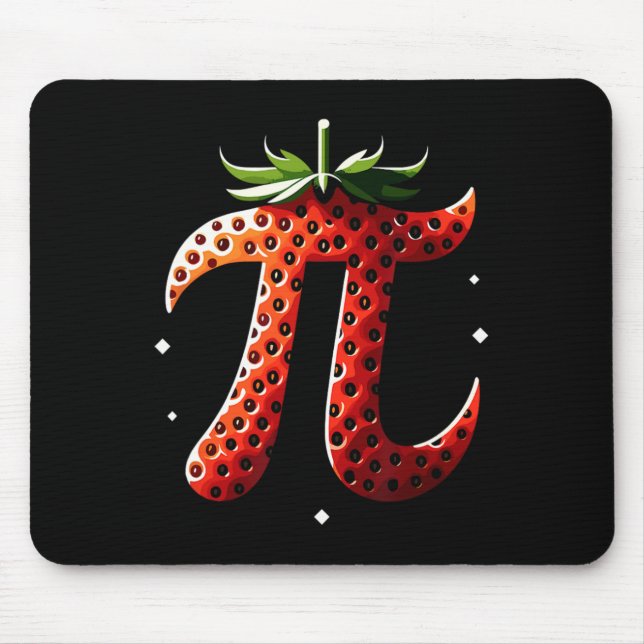 Strawberry Pi Day Funny Mathe Lehrer Student 3.14 Mousepad (Vorne)