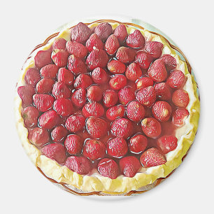 Strawberry Pie Food Magnet