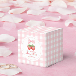 Strawberry Pink Bow Girl 1. Geburtstag Geschenkschachtel