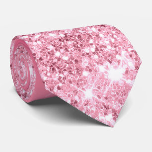 Strawberry Pink Glitzer Dripping Luxury Neck Tie Krawatte
