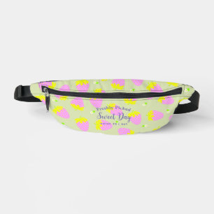 Strawberry Pink Green Fanny Pack Bauchtasche