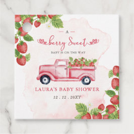 Strawberry Pink Red Berry Sweet Baby Dusche Geschenkanhänger