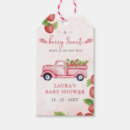 Strawberry Pink Red Berry Sweet Baby Dusche Geschenkanhänger