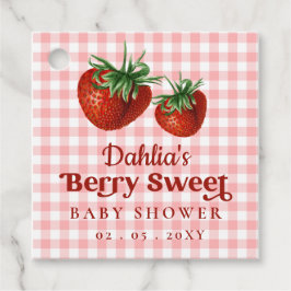 Strawberry Pink Red Berry Sweet Baby Dusche Geschenkanhänger
