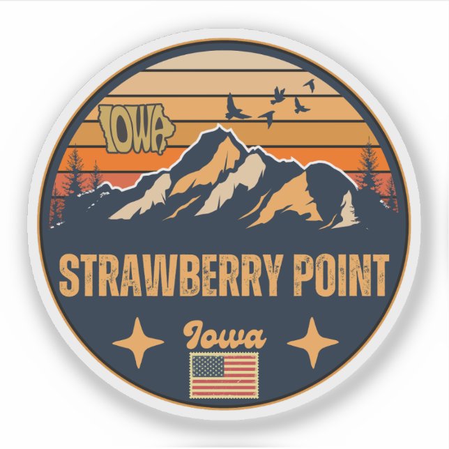Strawberry Point, Iowa Aufkleber (Vorderseite)