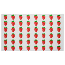 Strawberry Polyester Poplin Fabric Stoff