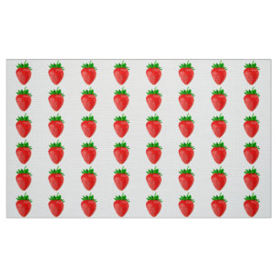 Strawberry Polyester Poplin Fabric Stoff