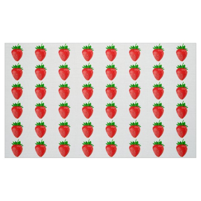 Strawberry Polyester Poplin Fabric Stoff (Fat Quarter (45,7 x 55,9 cm))