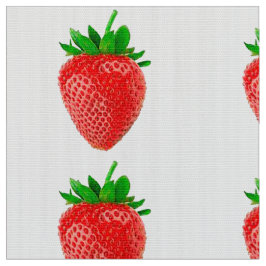 Strawberry Polyester Poplin Fabric Stoff