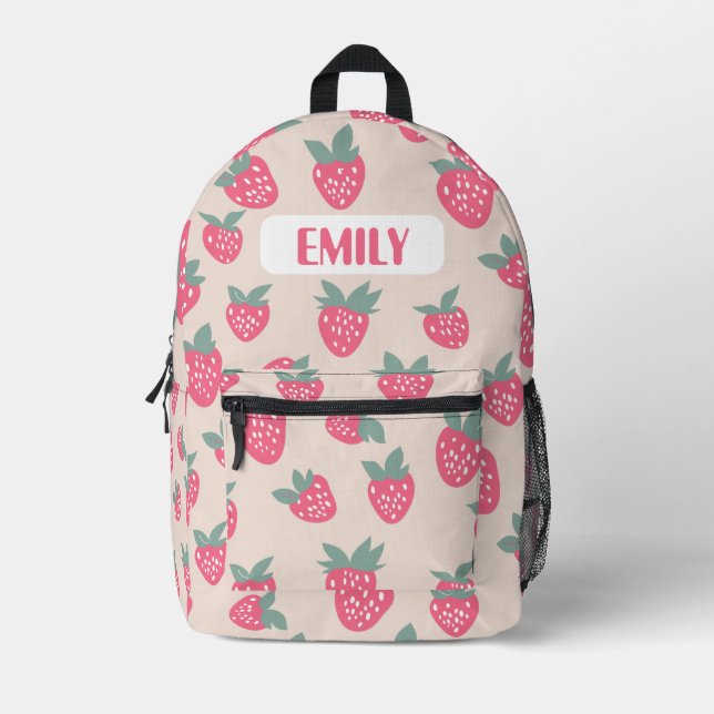 Strawberry Preschool Backpack Bedruckter Rucksack (Vorderseite)