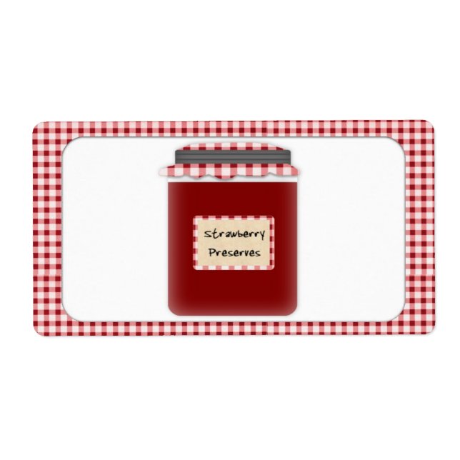 Strawberry Preserve Jar Label (Vorne)