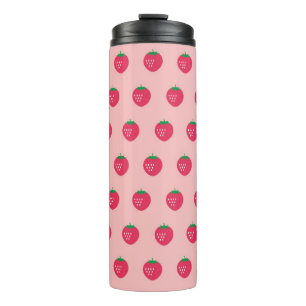 Strawberry Print Thermosbecher