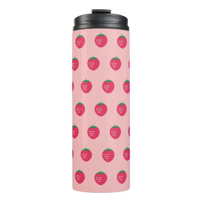 Strawberry Print Thermosbecher (Vorderseite)