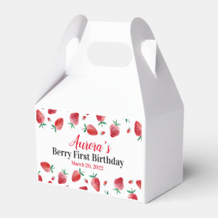 Strawberry Red Birthday Favor Box Gable Box Geschenkschachtel
