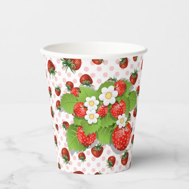 Strawberry Red Pappbecher (Vorderseite)