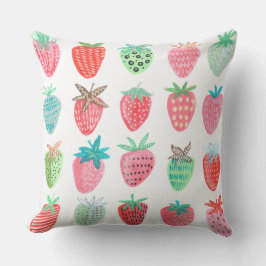 Strawberry Red Pattern Sommer Kissen