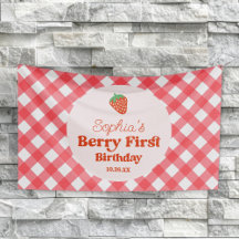 Strawberry Red Pink Berry Erster Geburtstag Party