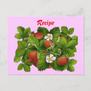 Strawberry-Rezept-Karte Postkarte