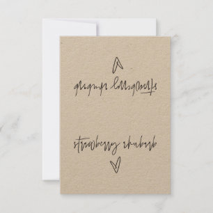 Strawberry Rhubarb Food Label Zent Card